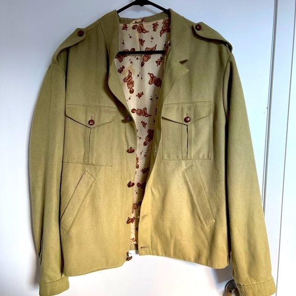 OOAK Suede Jacket with Babes - size L/XL - Picture 2 of 3